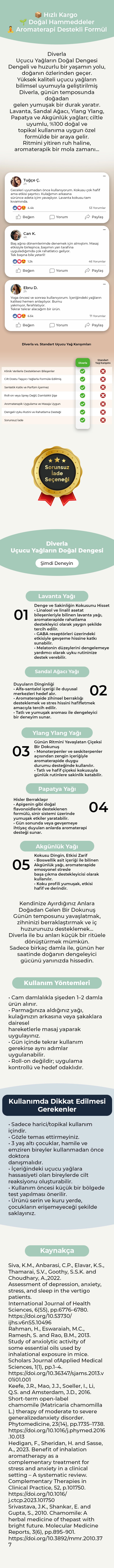Diverla Uçucu Yağ Formülü | Doğal Aromaterapi ile Duygusal Denge