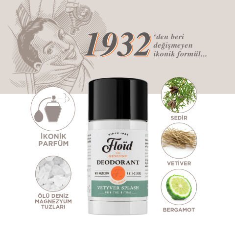 Floïd Stick Deodorant  Vetyver Splash