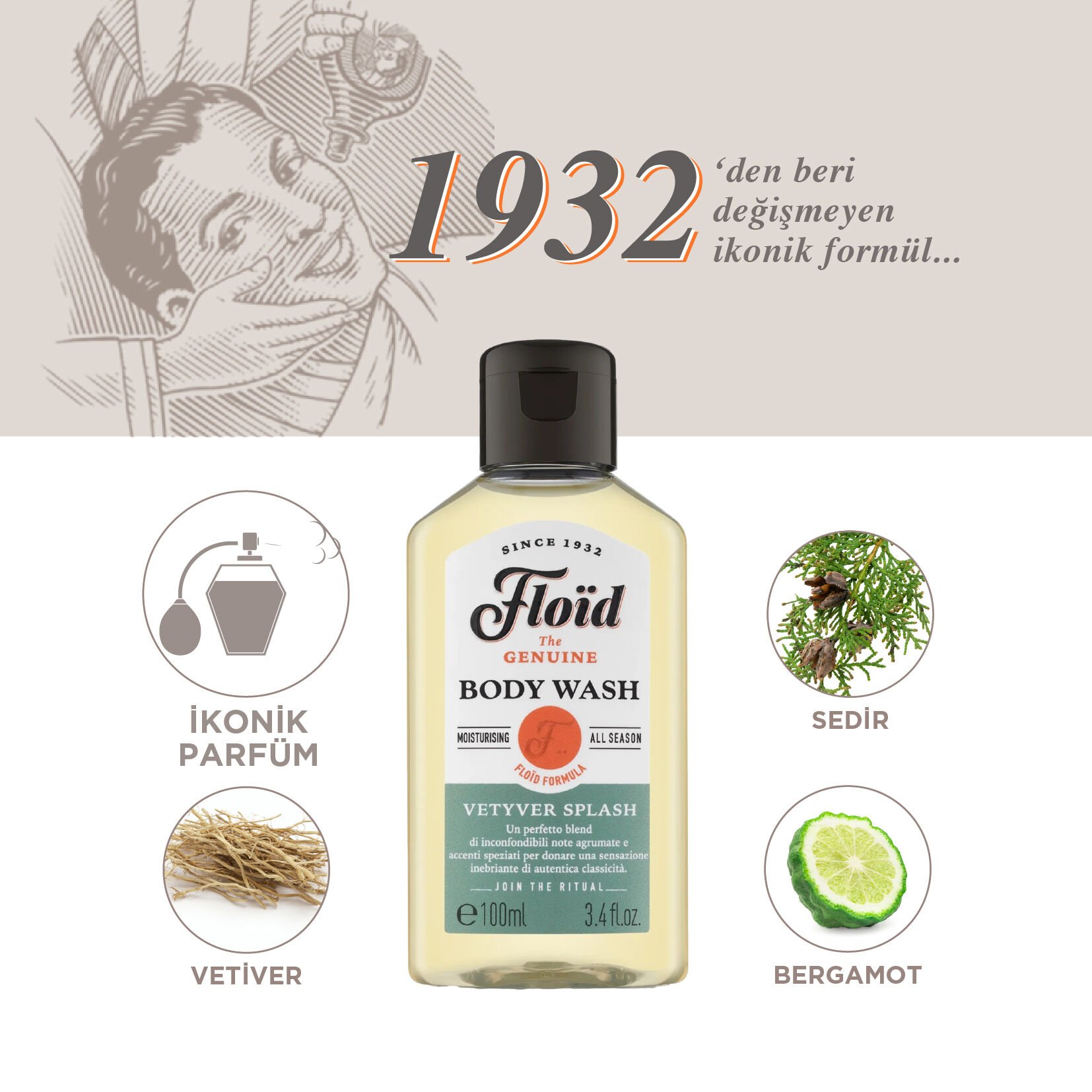 Floïd Duş Jeli Vetyver Splash 100 ml