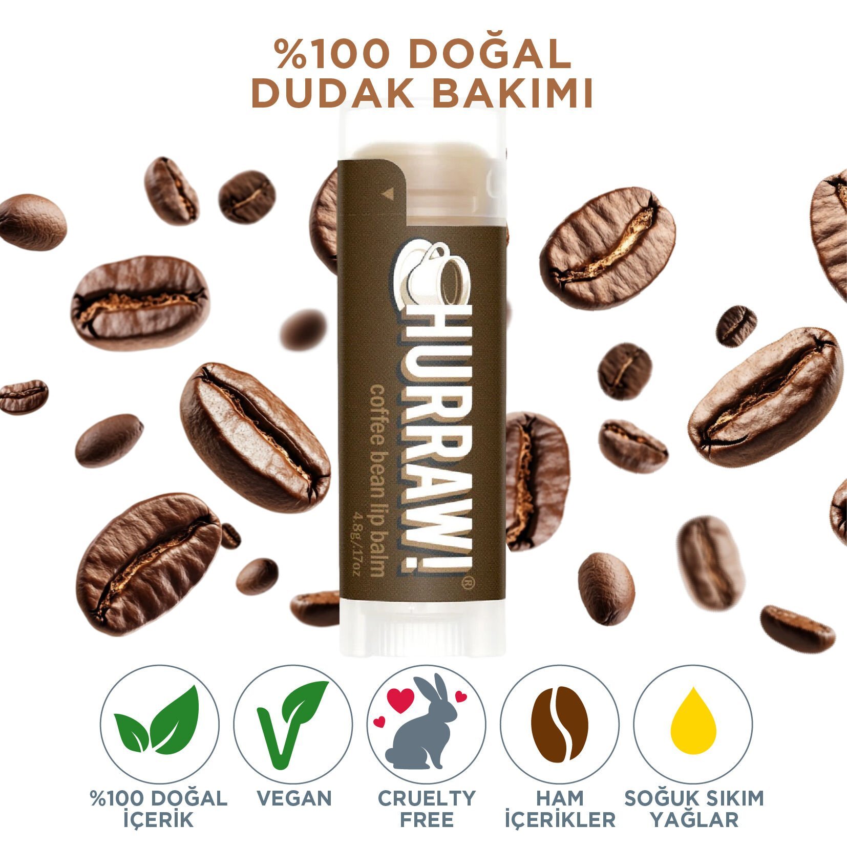 Hurraw! Coffee Bean Lip Balm