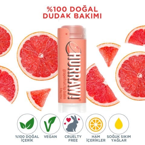 Hurraw! Grapefruit Lip Balm