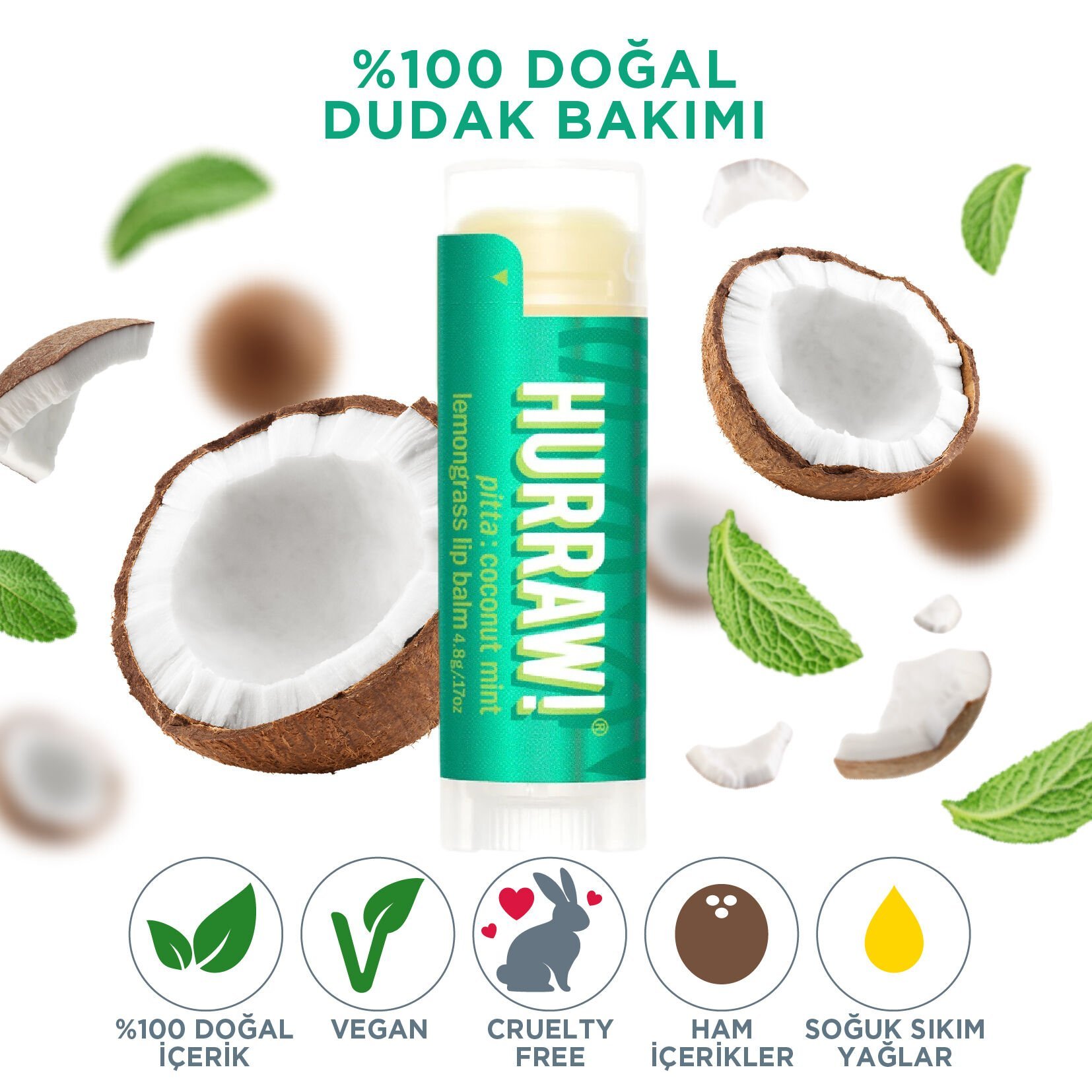 Hurraw! Pitta Lip Balm