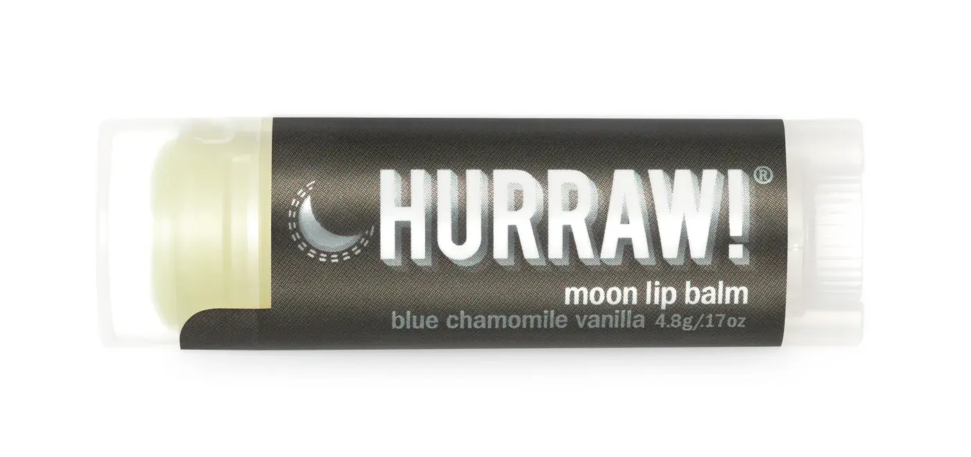 Hurraw! Moon Lip Balm - Mavi Papatya Özlü Gece Onarıcı
