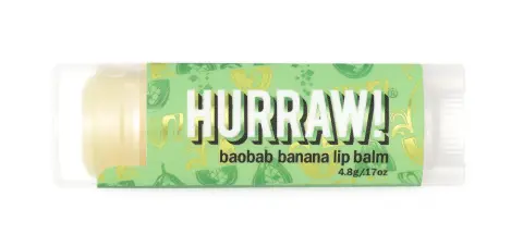 Hurraw! Baobab Banana Lip Balm - Afrika Baobab Yağı Özlü Bakım