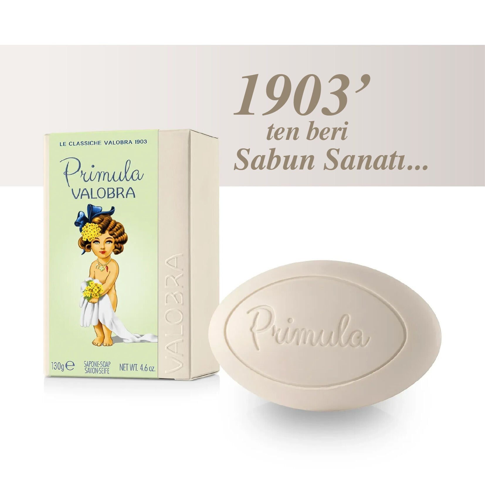 Valobra Primula 45 gr – Bebekler ve Hassas Ciltler İçin Doğal Sabun