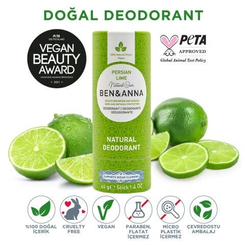 Ben&Anna Persian Lime Doğal Deodorant 40 gr - Narenciye