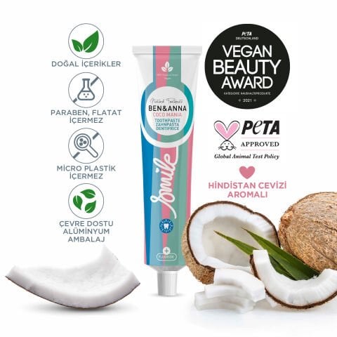 Ben&Anna Hindistan Cevizi Aromalı Diş Macunu