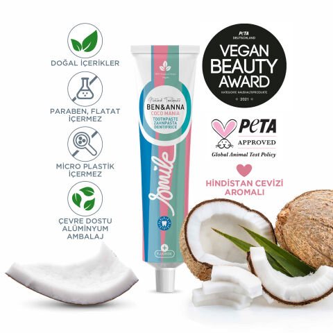 Ben&Anna Hindistan Cevizi Aromalı Diş Macunu