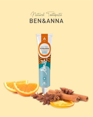 Ben&Anna Tarçın ve Portakal Aromalı Diş Macunu 75 ml - Vegan Bakım