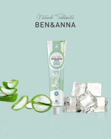 Ben&Anna Beyaz Diş Macunu 75 ml - Aydınlatıcı ve Beyazlatıcı