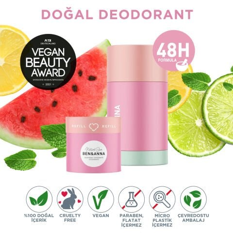 Ben&Anna Kutu Refill Case + Refill Love Me Deostick