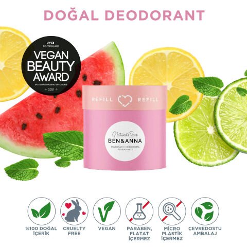 Ben&Anna Refill Love Me Deostick 40 gr - Doğal ve Vegan