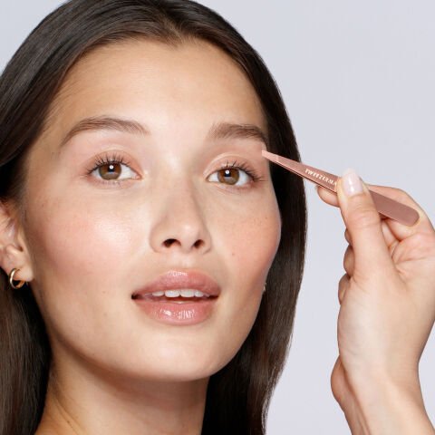 Tweezerman Rose Gold Slant Tweezer - Altın Pembe Cımbız