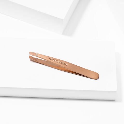 Tweezerman Mini Slant Tweezer Rose Gold - Altın Pembe Cımbız