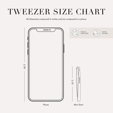 Tweezerman Mini Eğik Uçlu Cımbız - Mercan